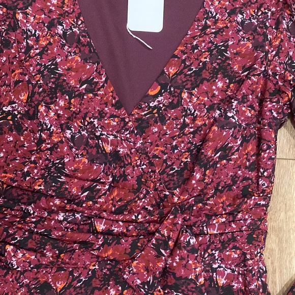 Parker Pink Alison Floral Long Sleeve Ruffle Dress - Picture 8 of 11